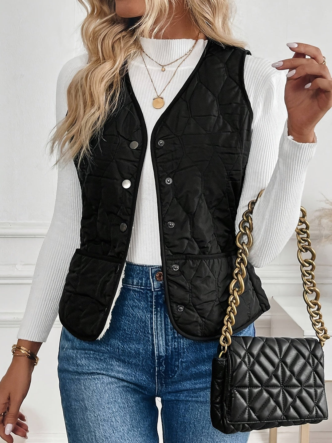 Kendra | Gilet matelassé réversible