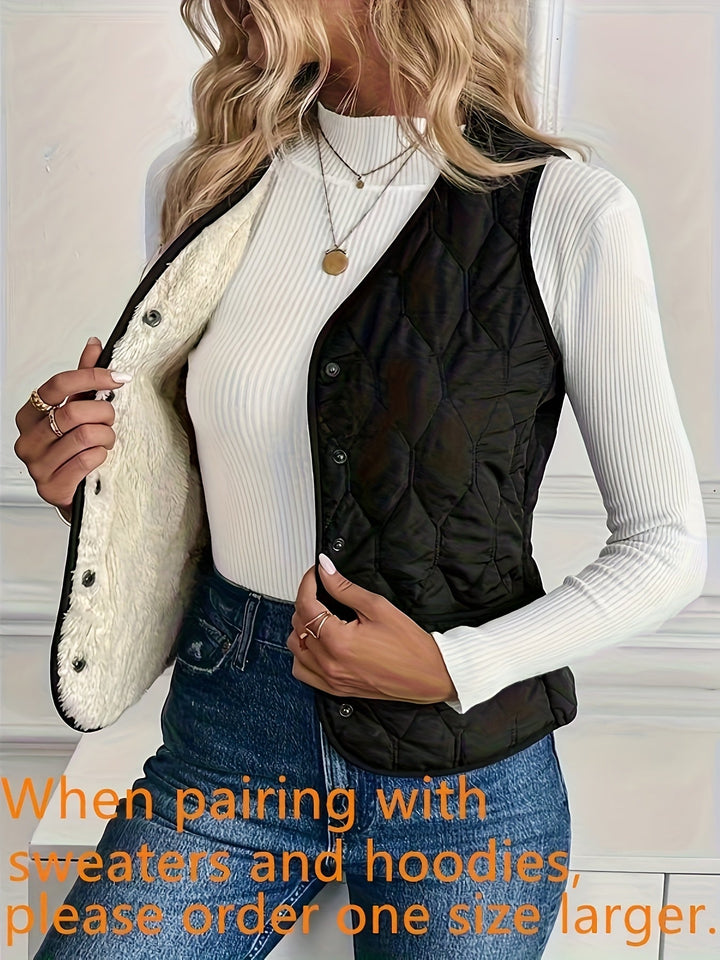 Kendra | Gilet matelassé réversible