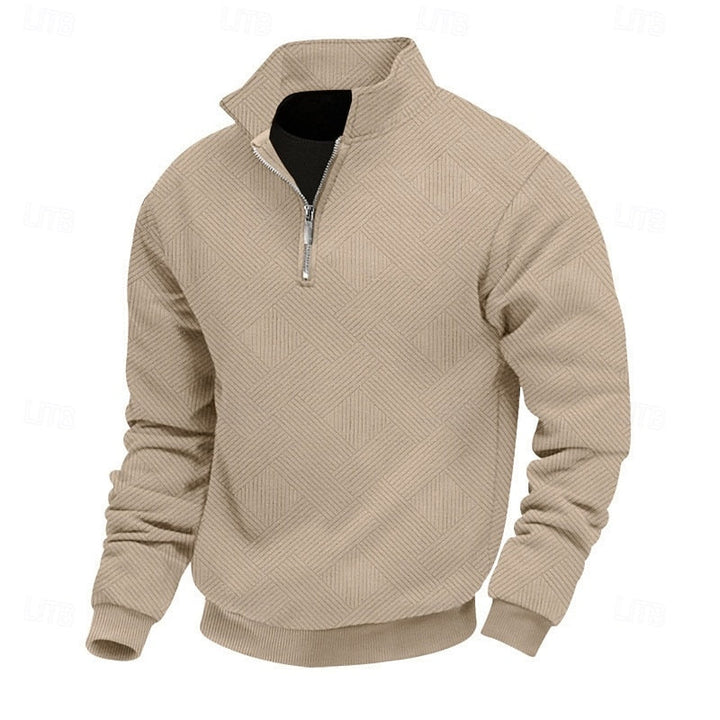 Reginald | Pull à col zippé texturé