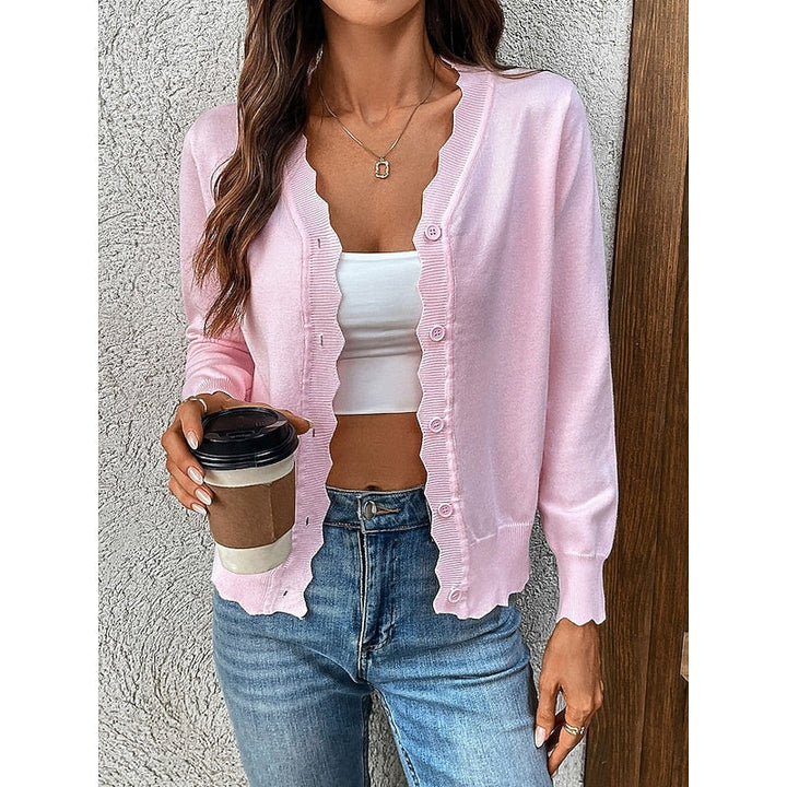 Camilla | Cardigan à bords festonnés