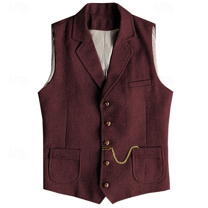 Desmond | Gilet tailleur à chevrons