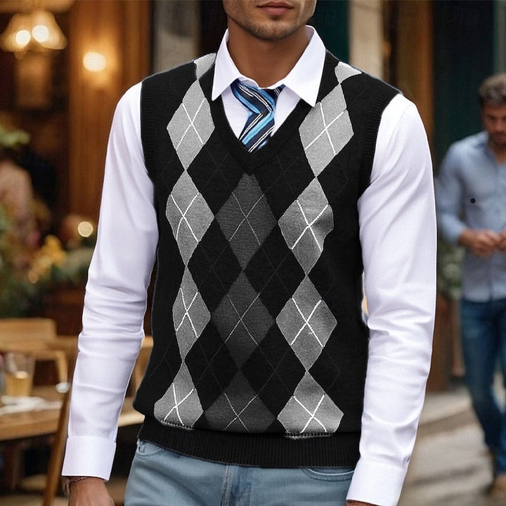 Conrad | Gilet en maille à motif argyle
