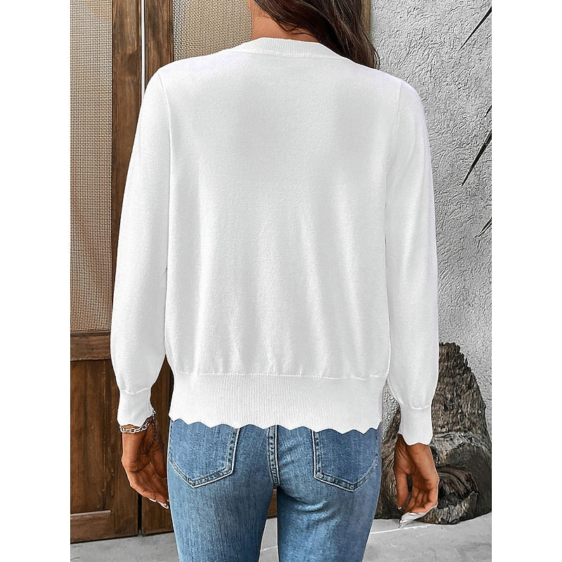 Camilla | Cardigan à bords festonnés