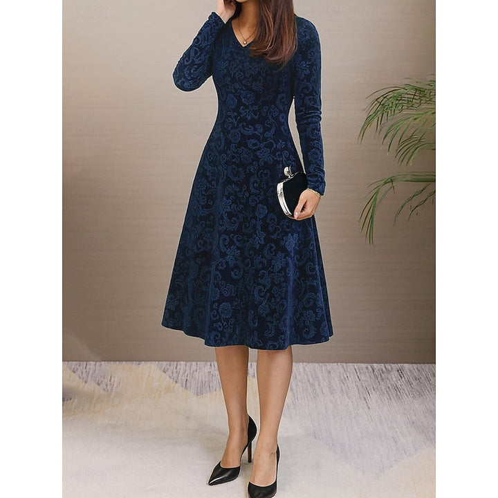 Arabella | Robe midi trapèze à motif floral