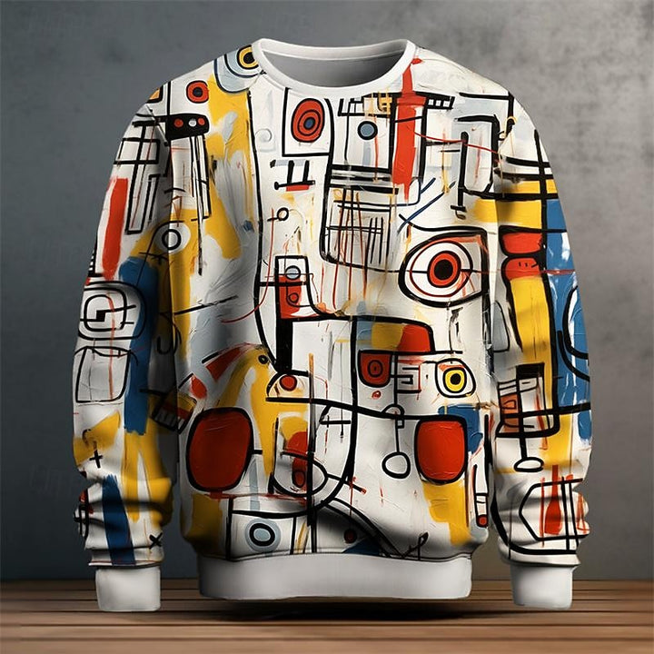 Nash | Sweatshirt à col rond et imprimé artistique
