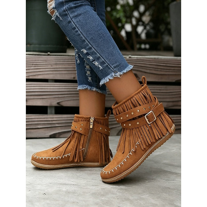 Susannah | Bottines mocassin à franges