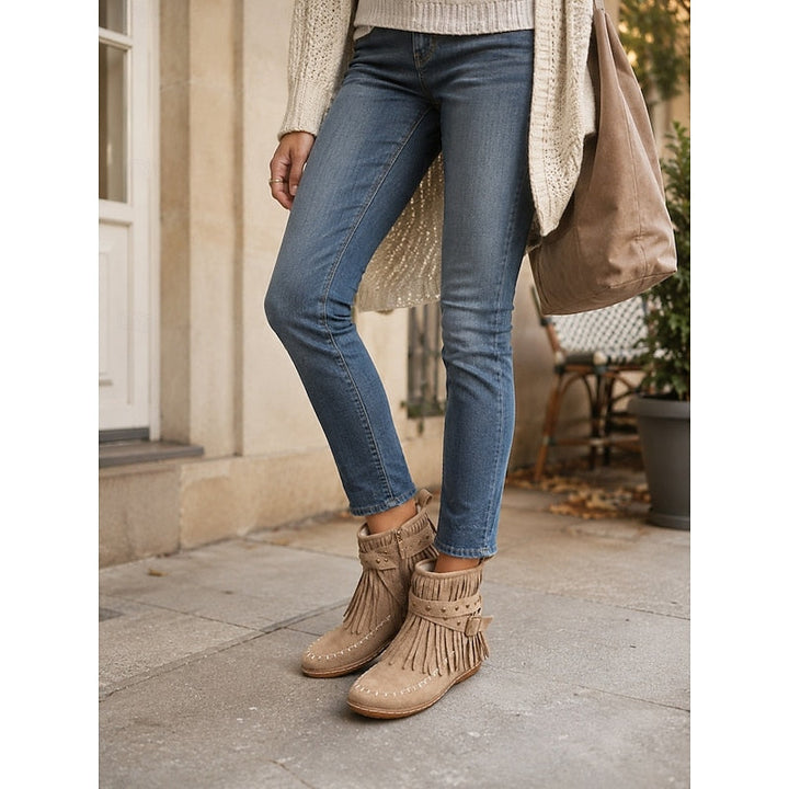 Susannah | Bottines mocassin à franges