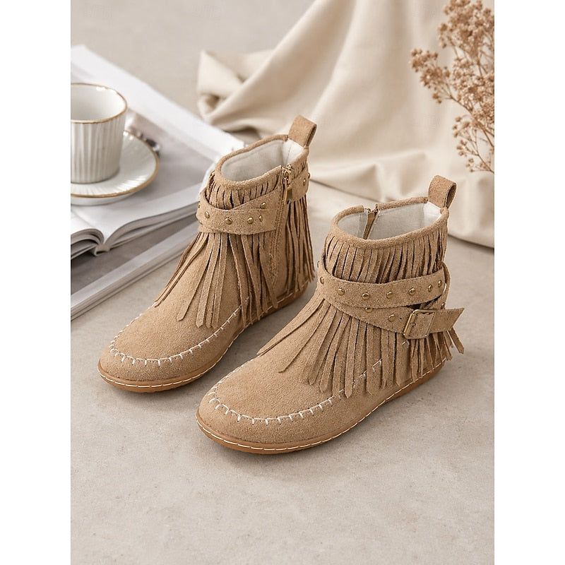 Susannah | Bottines mocassin à franges