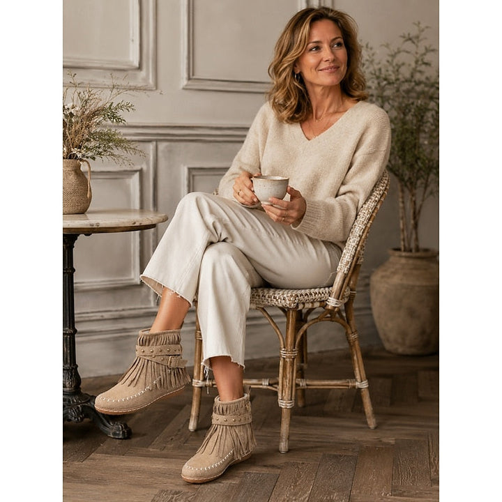 Susannah | Bottines mocassin à franges