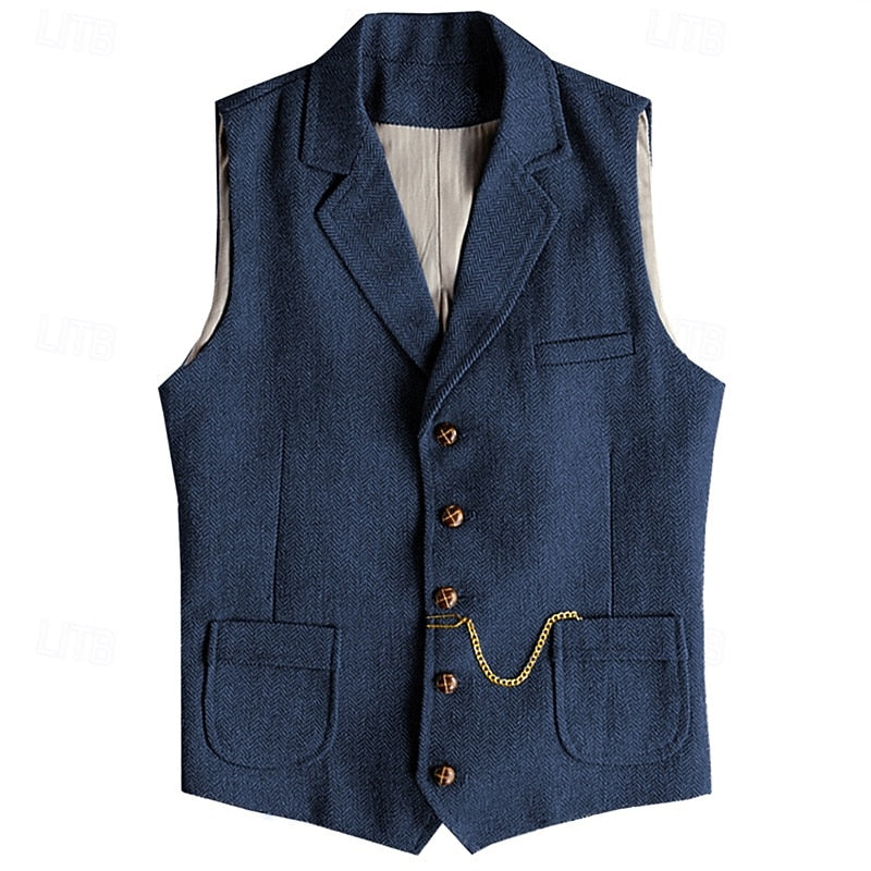 Desmond | Gilet tailleur à chevrons