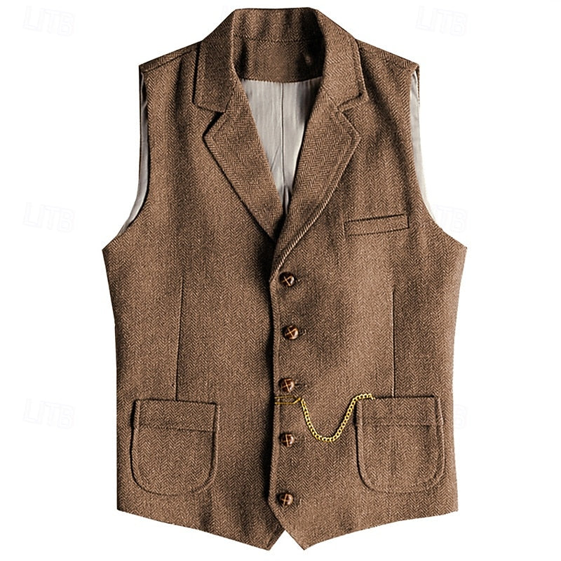Desmond | Gilet tailleur à chevrons