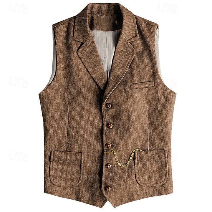 Desmond | Gilet tailleur à chevrons