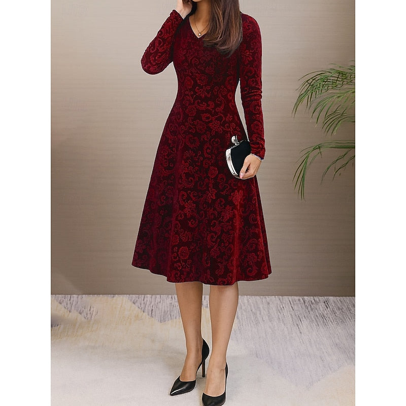 Arabella | Robe midi trapèze à motif floral