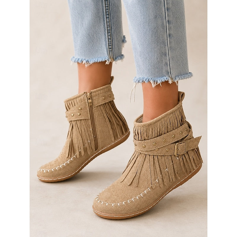Susannah | Bottines mocassin à franges